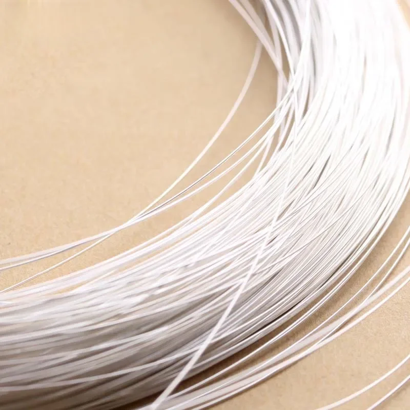 Drut ze srebra próby 925, prawdziwe srebro, o grubości 0,3-1,2 mm, sznurek, linka, filament do wyrobu naszyjników, bransoletek, kolczyków i innej biżuterii. — zdjęcie 2
