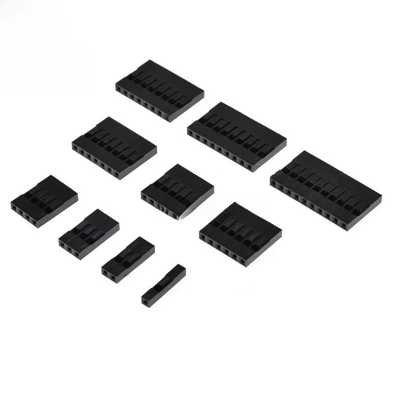 50 sztuk jeden rząd dupont złącze wcon 2.54MM pitch męski sweter damski kabel wtyczka przewodu obudowa 1P/2P/3P/4P/5P/6P/7P/8P/9P/10P — zdjęcie 2
