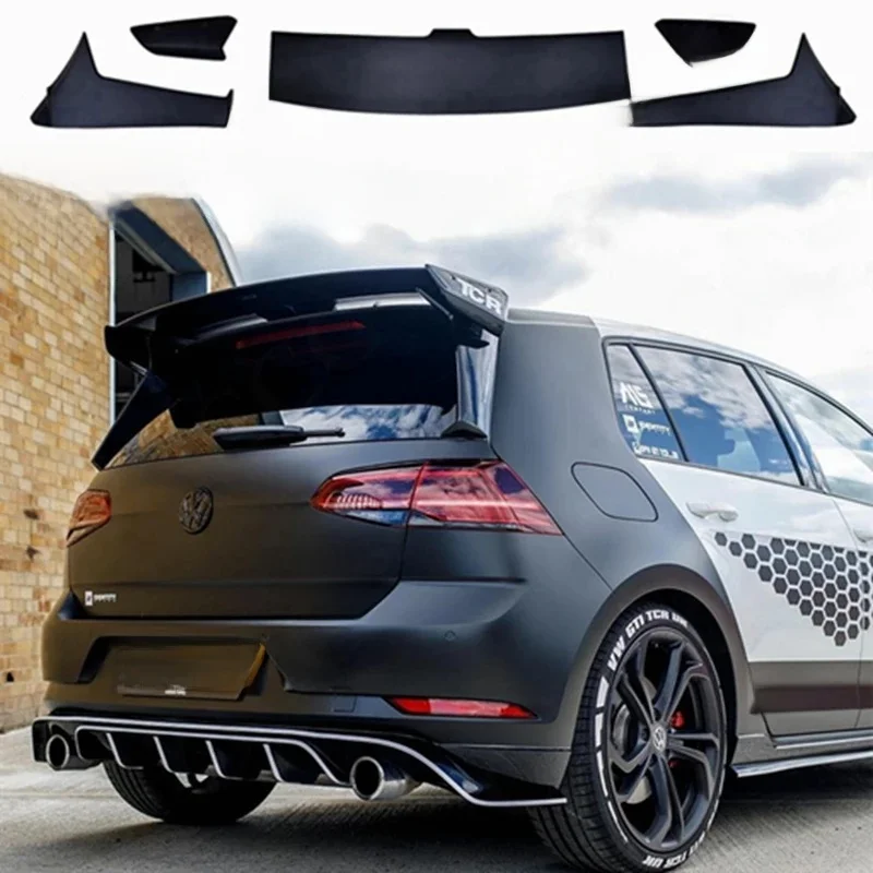 VOOR Volkswagen Golf 7 Mk7 7.5 GTI achterdak koolstofvezel zwart ABS spoiler vleugel lip TC stijl 2013-2020 - afbeelding 2