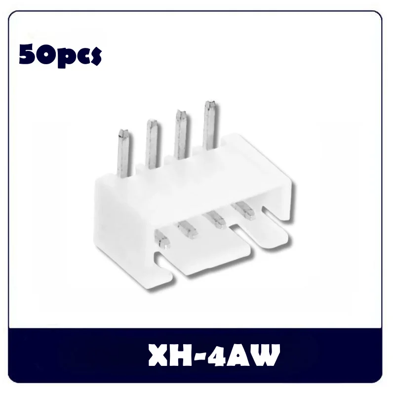 50 buah XH2.54mm 2P/3P/4P konektor Header Pin-colokan pria konektor kawat soket Wanita Terminal PCB XH-4A,XH-4AW, XH-4Y, XH-T