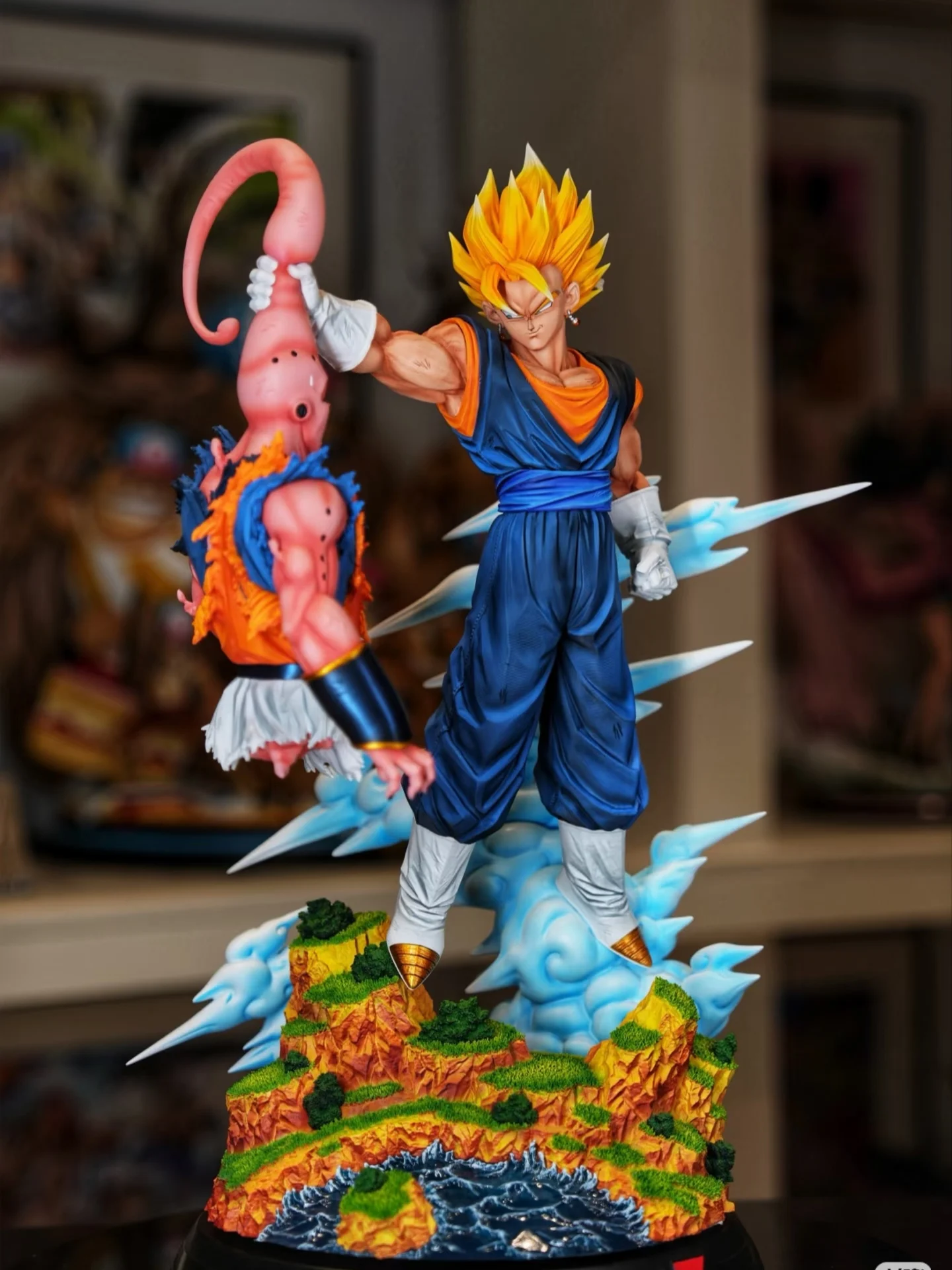 

YS Dragon Ball Z Vegito VS MajinBuu Two Heads Action Figures Anime Movie Character Toys, Family Decorations