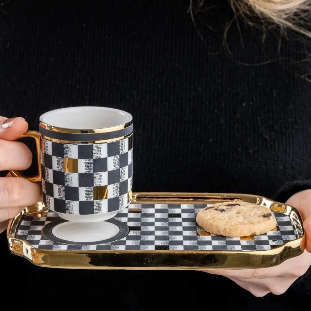 

Luxury Coffee Cup Set Kitchenware Coffee Accessories Tea and Coffee Set Lux Cup and Saucer Espresso New Home Gift