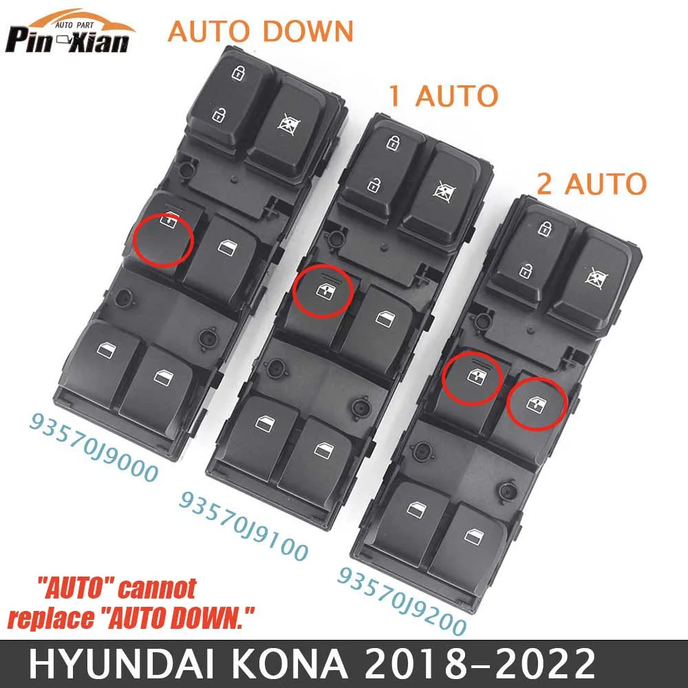 

93570J9000 93570J9100 93570J9200 for HYUNDAI KONA 2018-2022 Front Left Side Electric Window Switch Glass Lifter Control Button