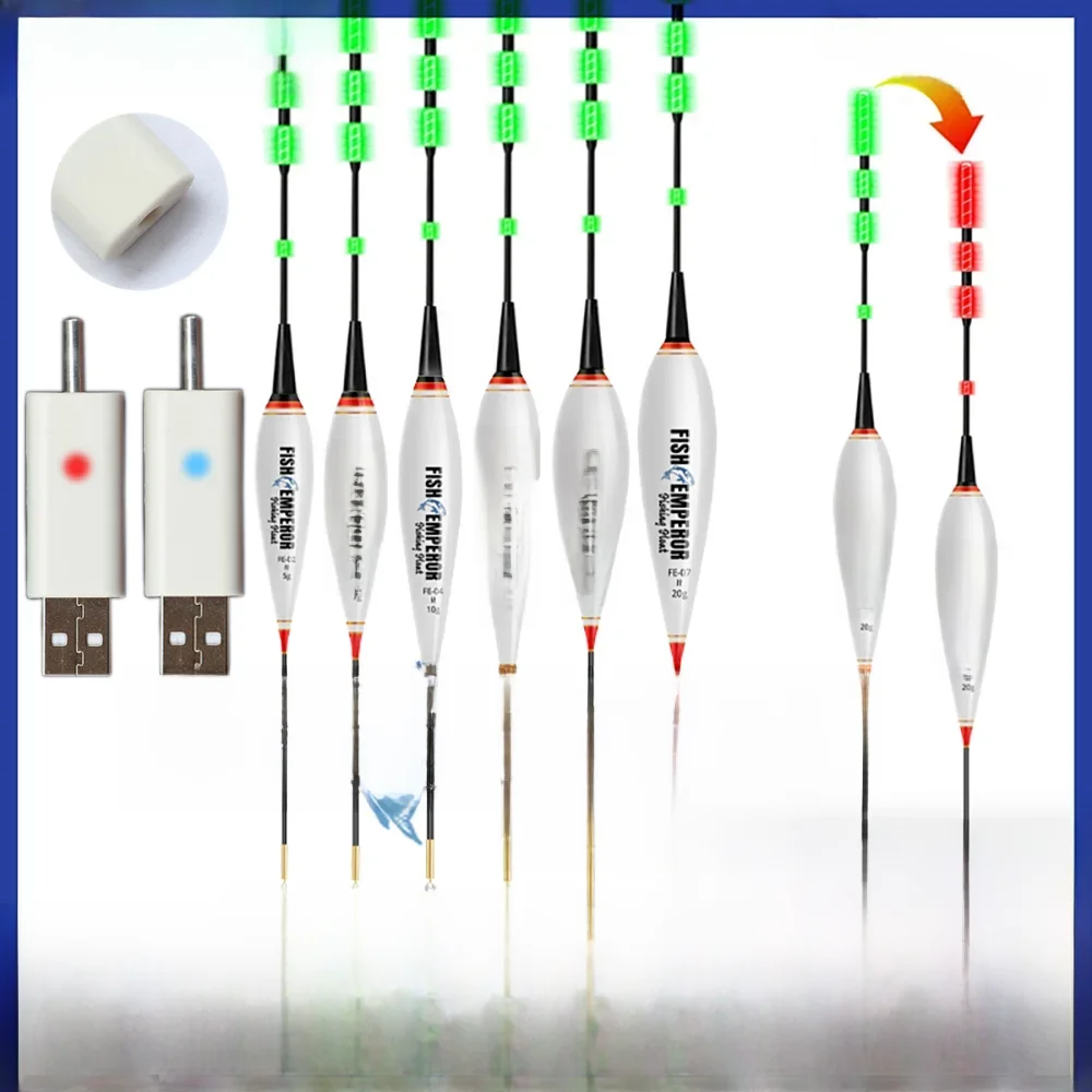 2024 neue Angeln Float Set Led Smart Elektronische Leucht Schwimmt 3g 5g 7g 10g 13g 15g 20g Schwerkraft Sensing Winter Sommer Angeln