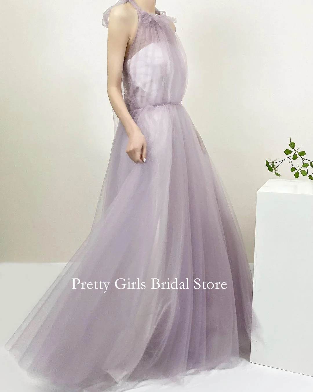 2024 Fashion Style Korean Morden Customized Pleated Purple Evening Dresses Formal Sleeveless Prom Growns Party Women Bride