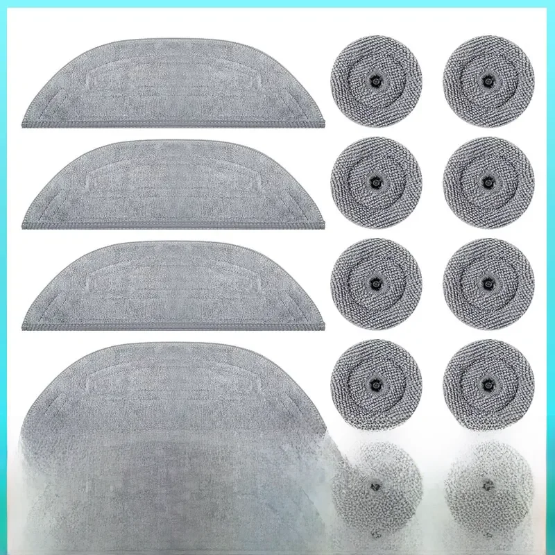 For Roborock S8 Maxv UltraG20S Antibacterial Shock Mop Cloth Round Rag Robot Vacuum Cleaner Accessories Parts