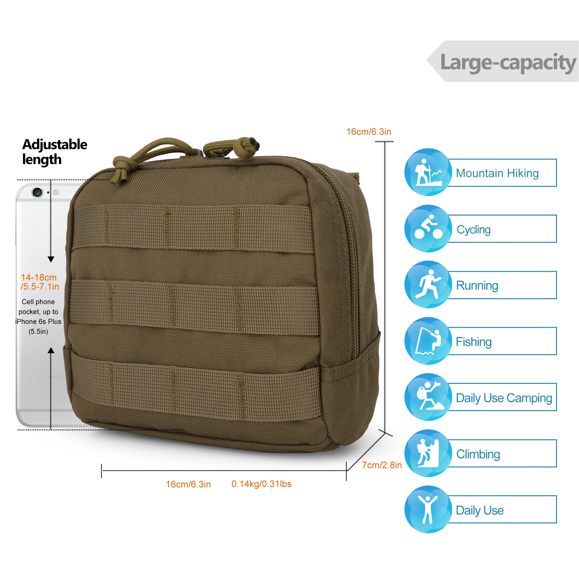 Mardingtop Tactical Pouch EHBO Kit Survival Pouch Militaire Tas Noodgereedschap Pack Voor Mannen Vrouwen Kamperen Jacht Leger Edc