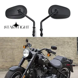 Motorcycle 8mm Side Mirrors RearView For Harley Softail Dyna SPORTSTER XL 883 1200 Touring Road King Street Glide CVO FXDB FXDF