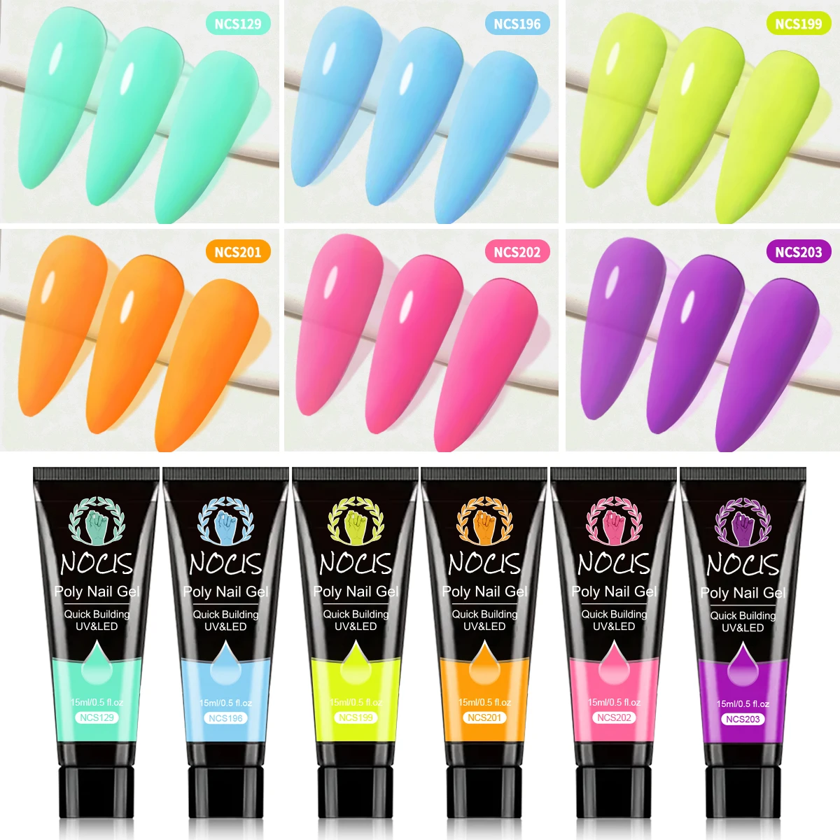 15Ml Neon Poly Nail…
