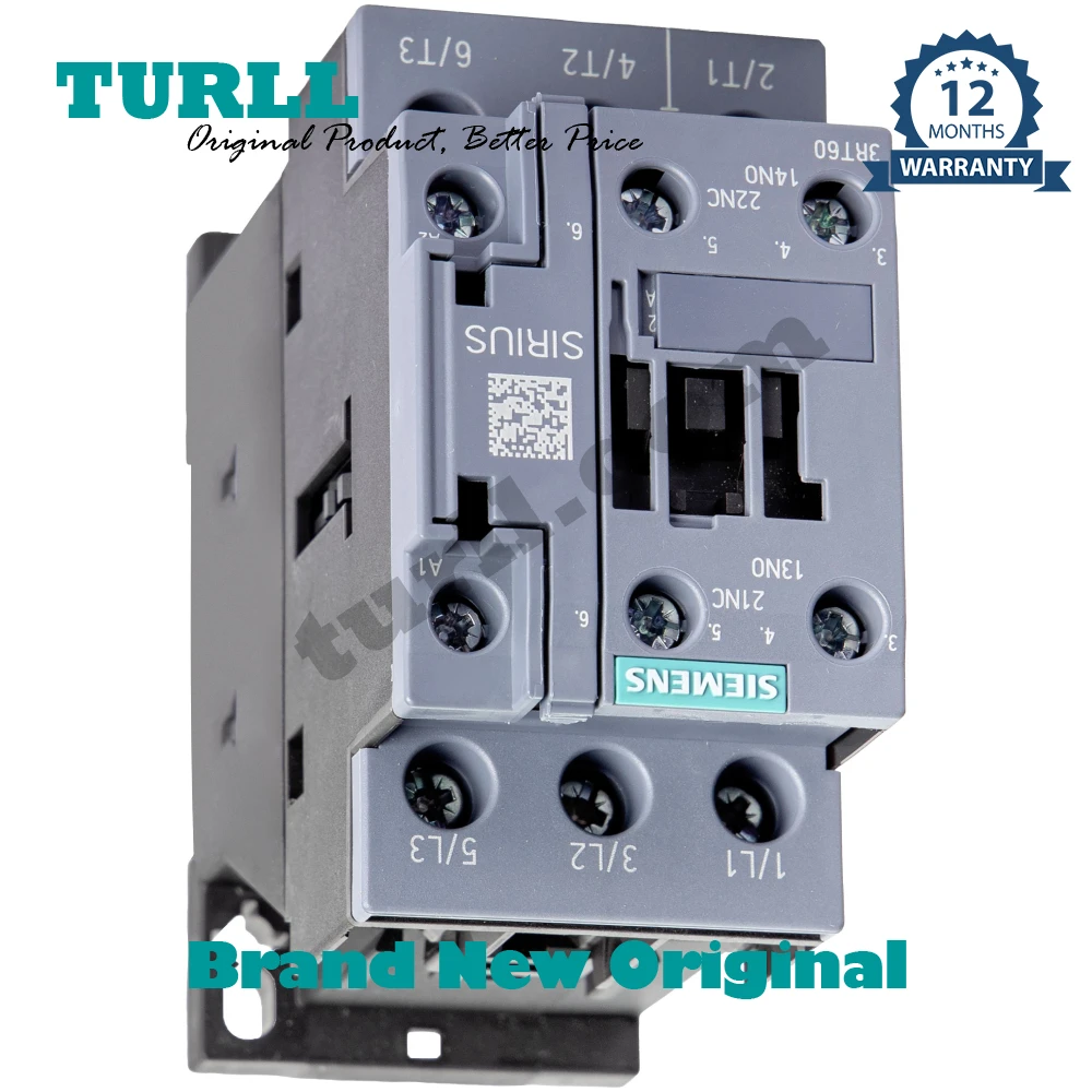 3RT6027-1AN20 3RT60271AN20 Contactor AC 220 V 50/60 HZ AC3 15 kW 400 V AUX contacts 1 NO +1 NC 3-pole Original Brand New SIEMENS