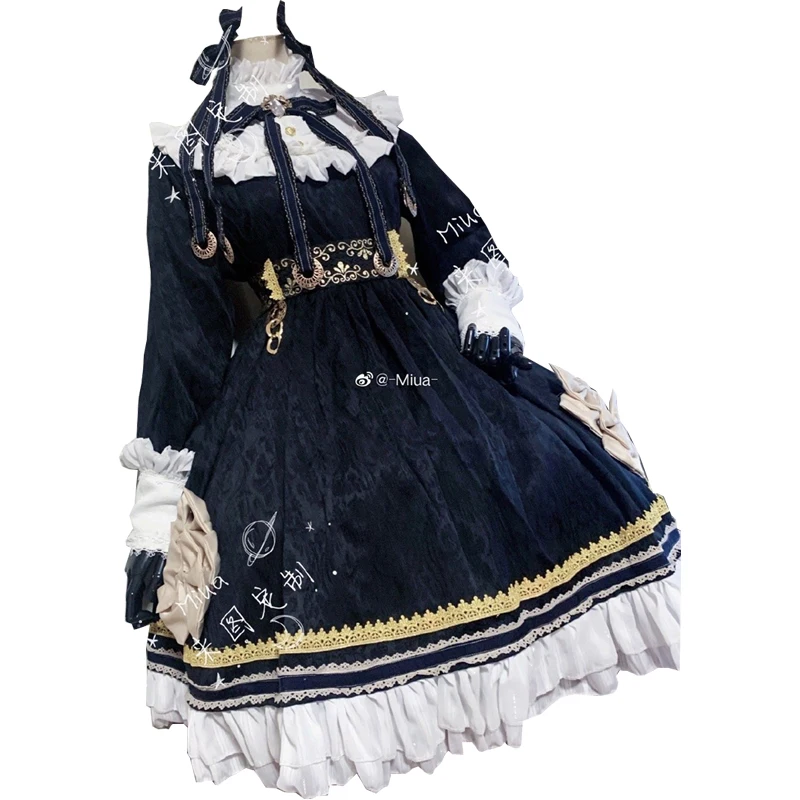 Op Maat Gemaakte Arcaea Ernstige Lady Cosplay Kostuum Zwarte Lolita Jurk Uniform Vrouwen Anime Outfits Halloween Pakken Kleermaker Kleding