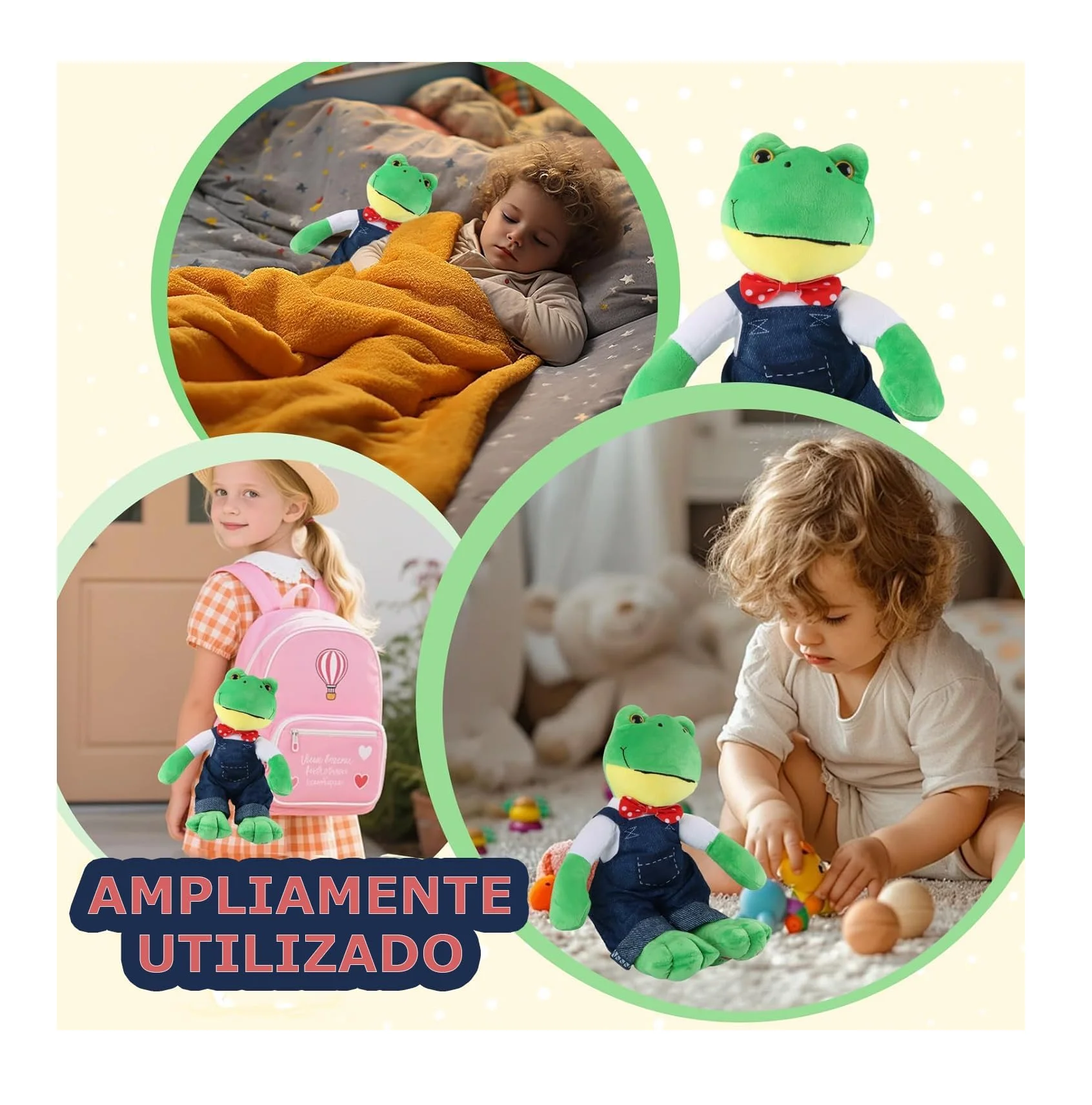 لعبة ريني فراج القطيفة 30 سم أخضر أزرق عموما #3