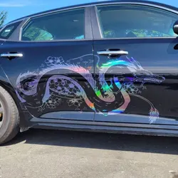 Anime Detachment Car Sticker The Black Dragon Body Big Picture Decoration Movement Style Die Cutting Vinyl Decals