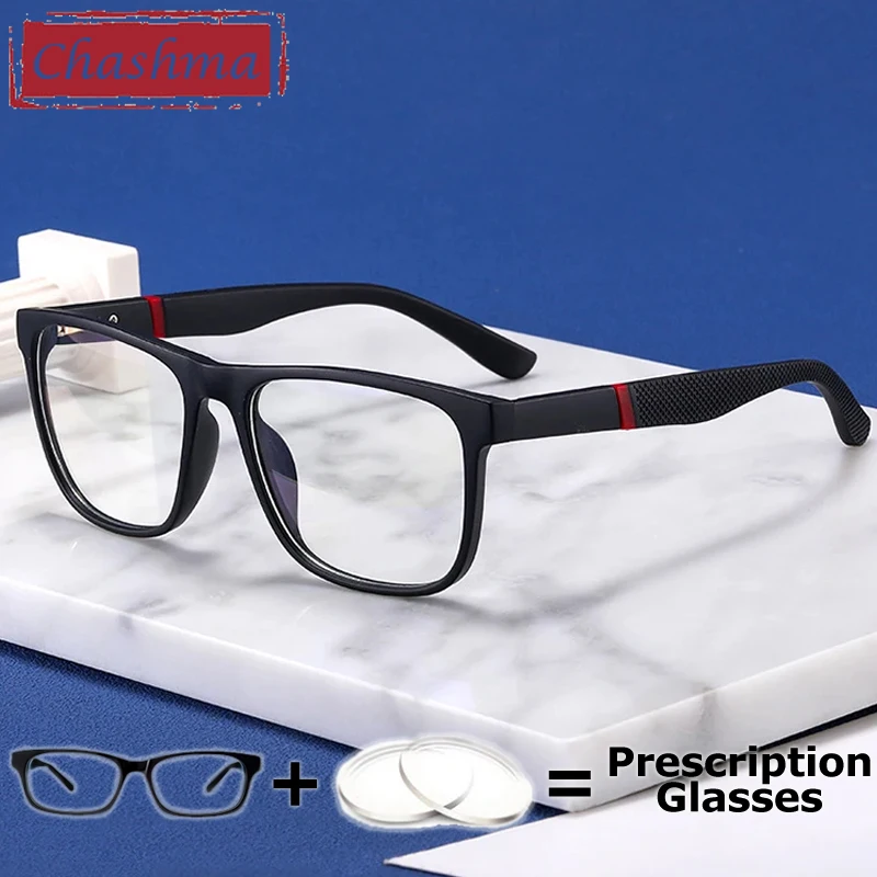 

Очки Chashma для мужчин с мультифокальными линзами TR90, оптические оправы для коррекции близорукости, легкие, с пружинными шарнирами