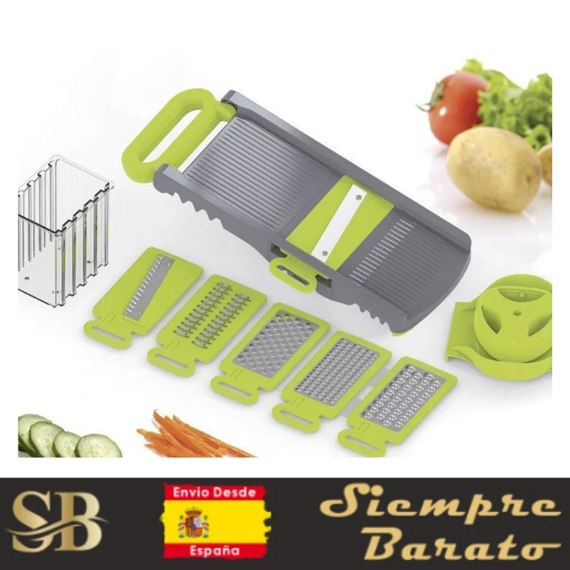 6 in 1: manual food grater. Ideal for all kinds of vegetables.