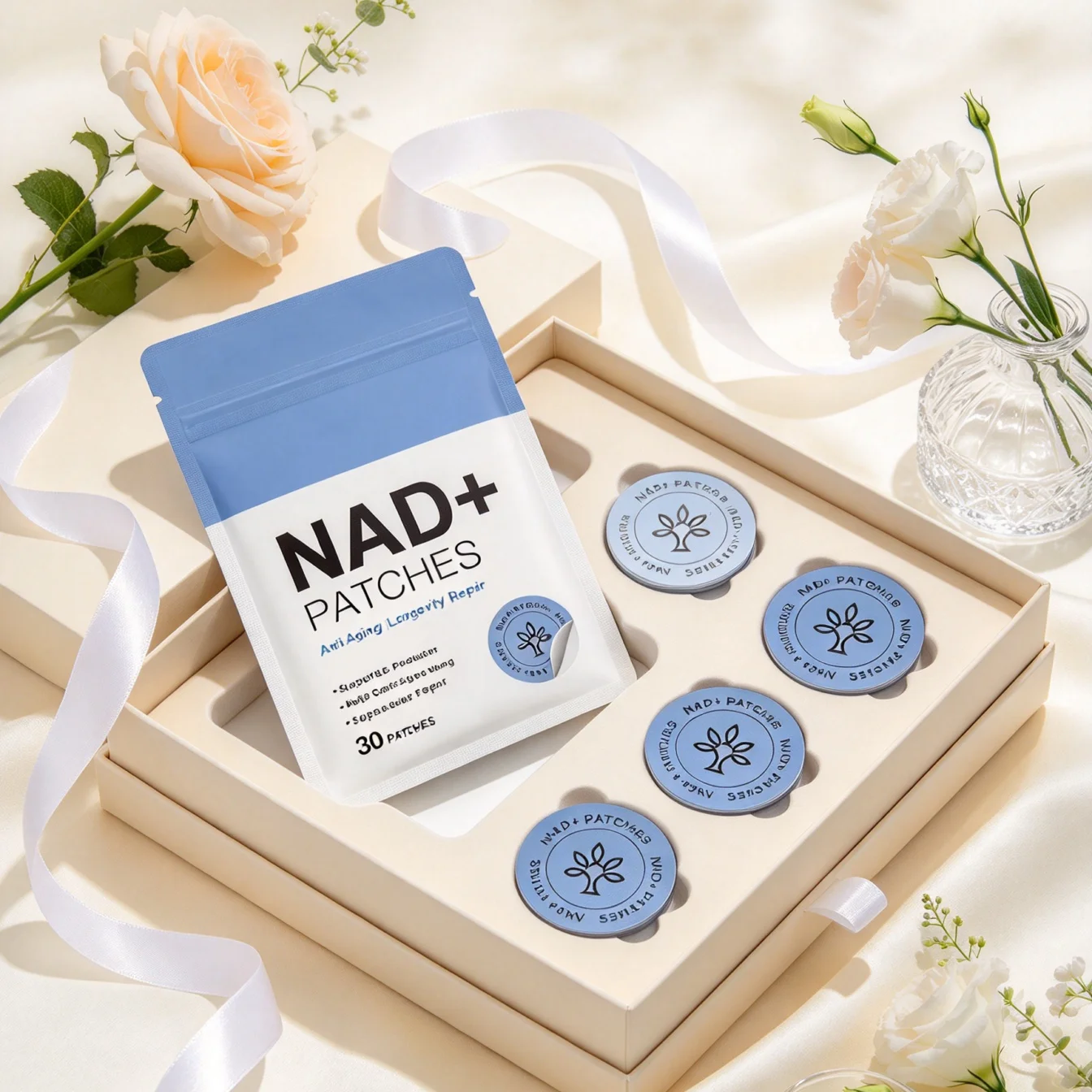 NAD+ Patches Anti‑Aging Longevity Repair Support Cellular Energy Gentle Adhesion Convenient Daily Wellness Routine NAD+ Patches