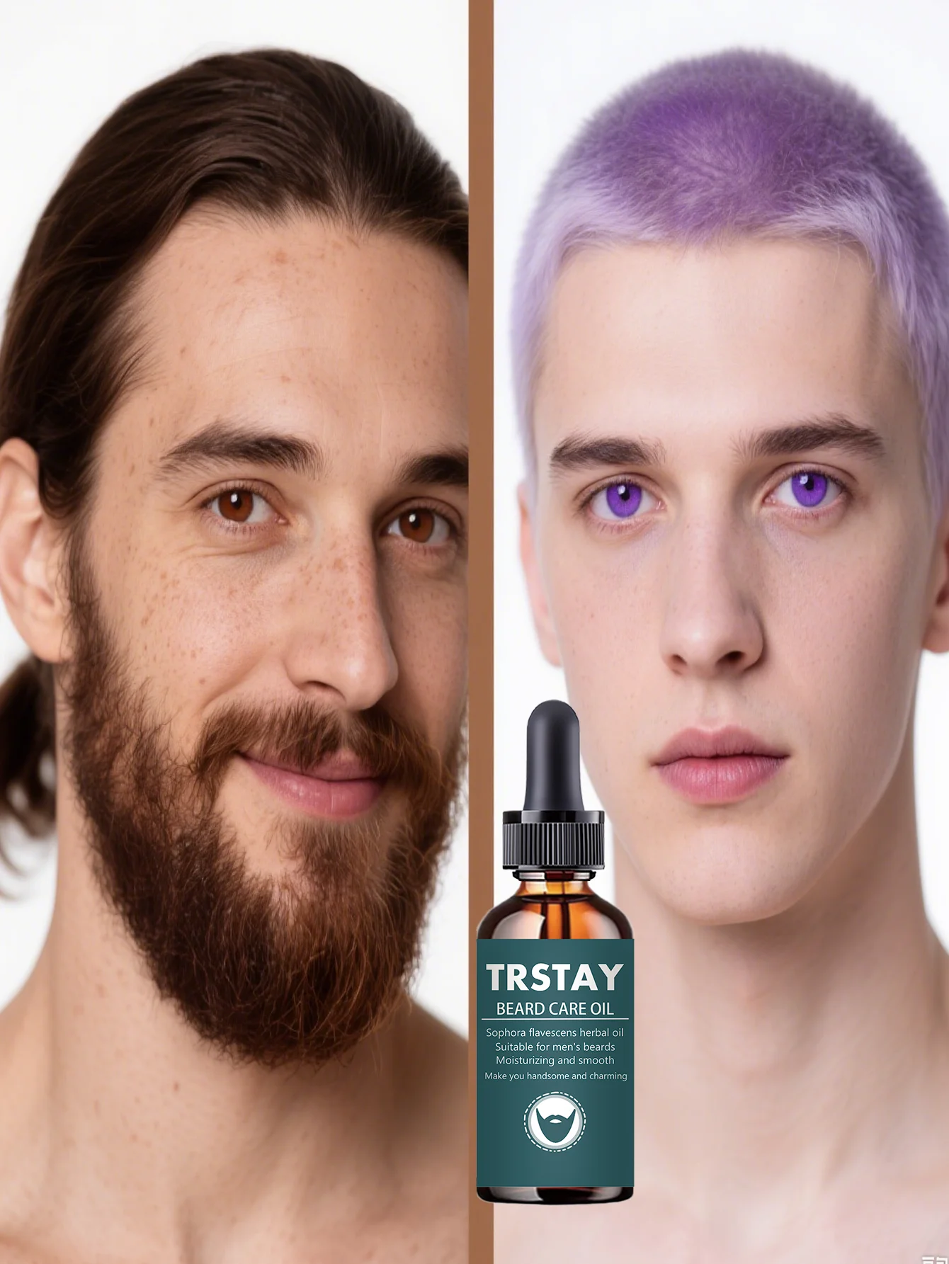Moisturizing Beard Oil Deep Repair Dry Beard Strengthens Hair Core Prevents Tangles Nourishes for Healthy Growth Smooth Styling - Image 4