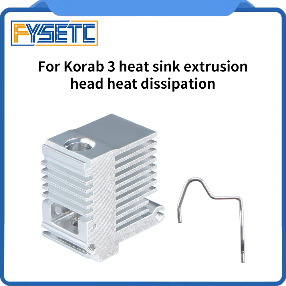 For Kobra 3 Extruer Heat Sink All Metal Fast Heat Dissipation Kit Easy to Replace and Install 3D Printer Parts