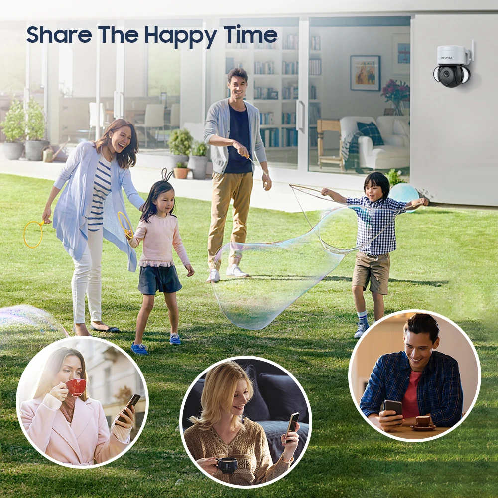 SHIWOJIA 8MP Tuya Smart Life Camera Floodlight Security Camera AI Human Motion Detection Color Night Vision 2 Way Audio IP65