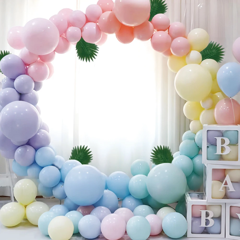 

Us Stock 1333 Pcs Party Decoration Macaroon Balloon Set For Birthday Festivals Celebration