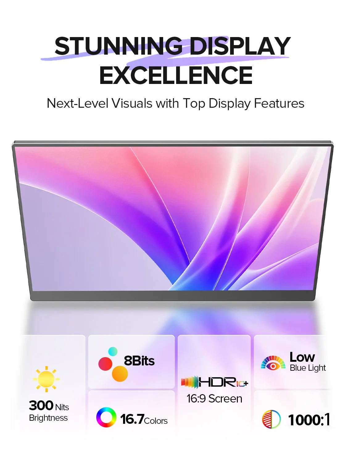 UPERFECT Portable Monitor Touchscreen 15.6