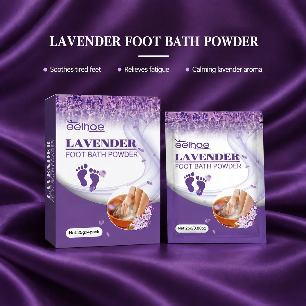EELHOE Foot Bath Powder Relieve Rough Cracked Feet Reduce Foot Odor Foot Fatigue Discomfort Drives Away Cold Home Spa Foot Care Soak Powder