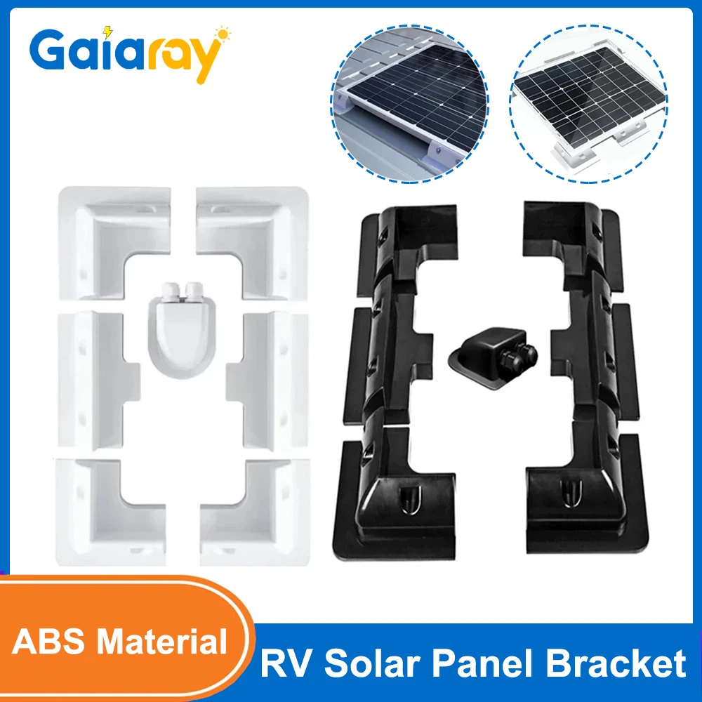 

Solar Panel Mounting Bracket Kit RV Roof Photovoltaic Panel ABS Fixing Bracket With Waterproof Wire Box For Caravan Boat Yacht