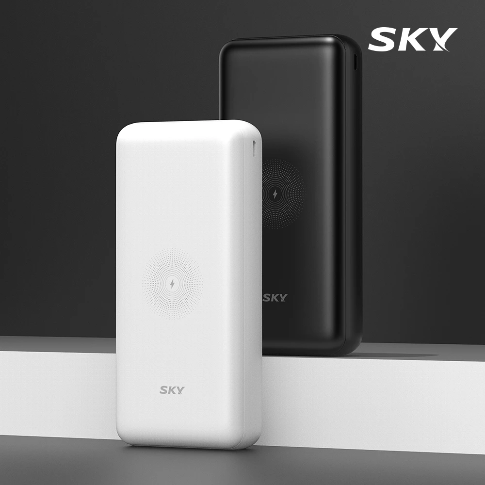 1+1 Sky Fill 20000mAh High-Speed Charging Large Capacity Wireless Power Bank 2pcs