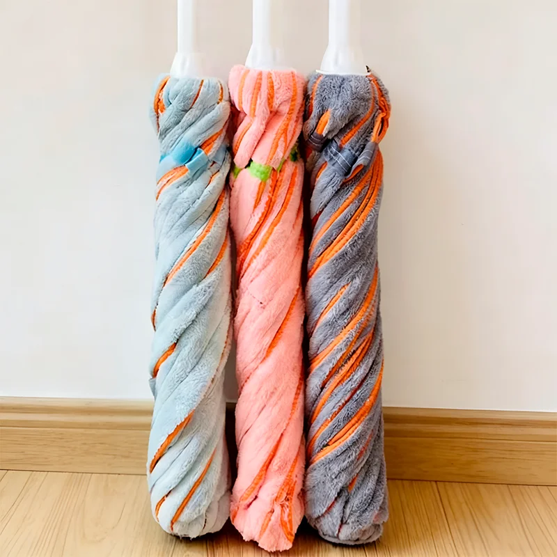 Trapeador Mágico Giratorio 360° Auto Exprimible Mop Mechudo de Microfibra Alta Absorción Limpieza Profunda para Hogar Piso Seco y Húmedo Colores al Azar