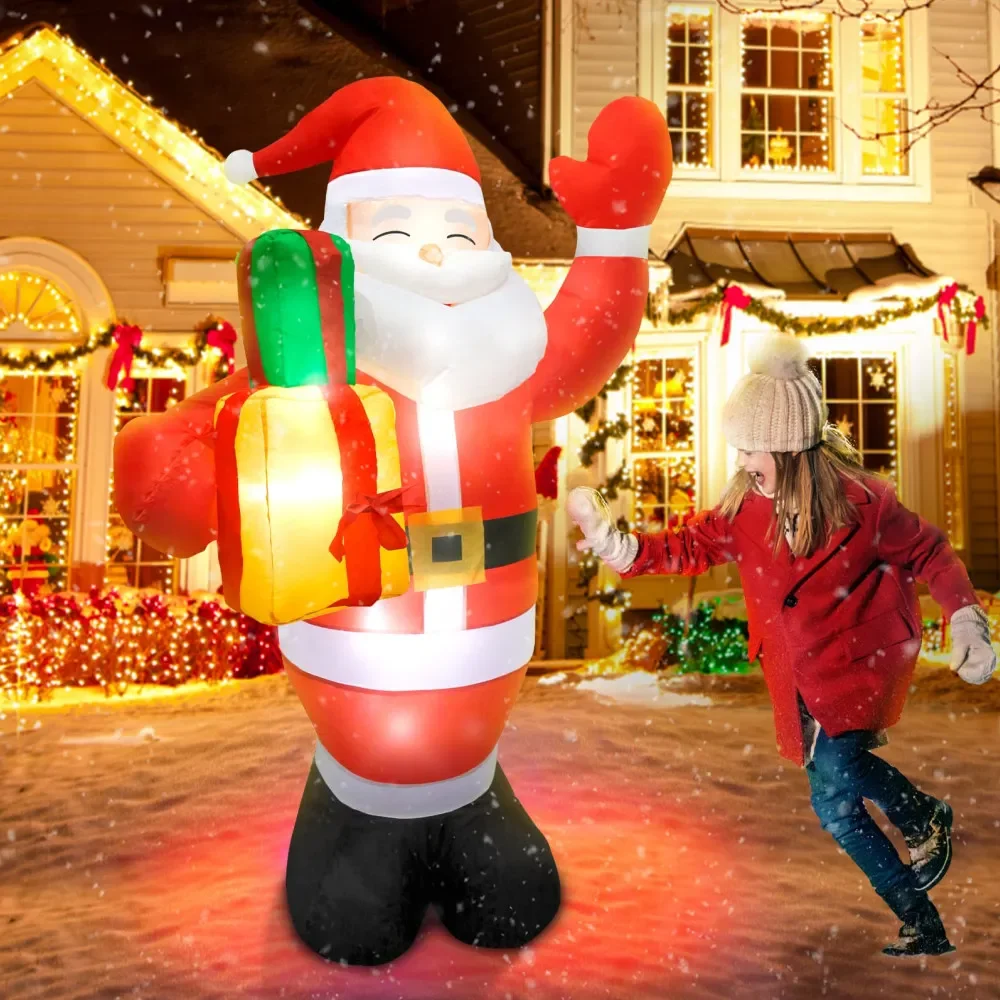 1,5 m/5 Fuß aufblasbare Weihnachts-Weihnachtsmann-Außendekoration für den Hof, wetterfeste Urlaubs-Party-Dekoration für Garten, Rasen