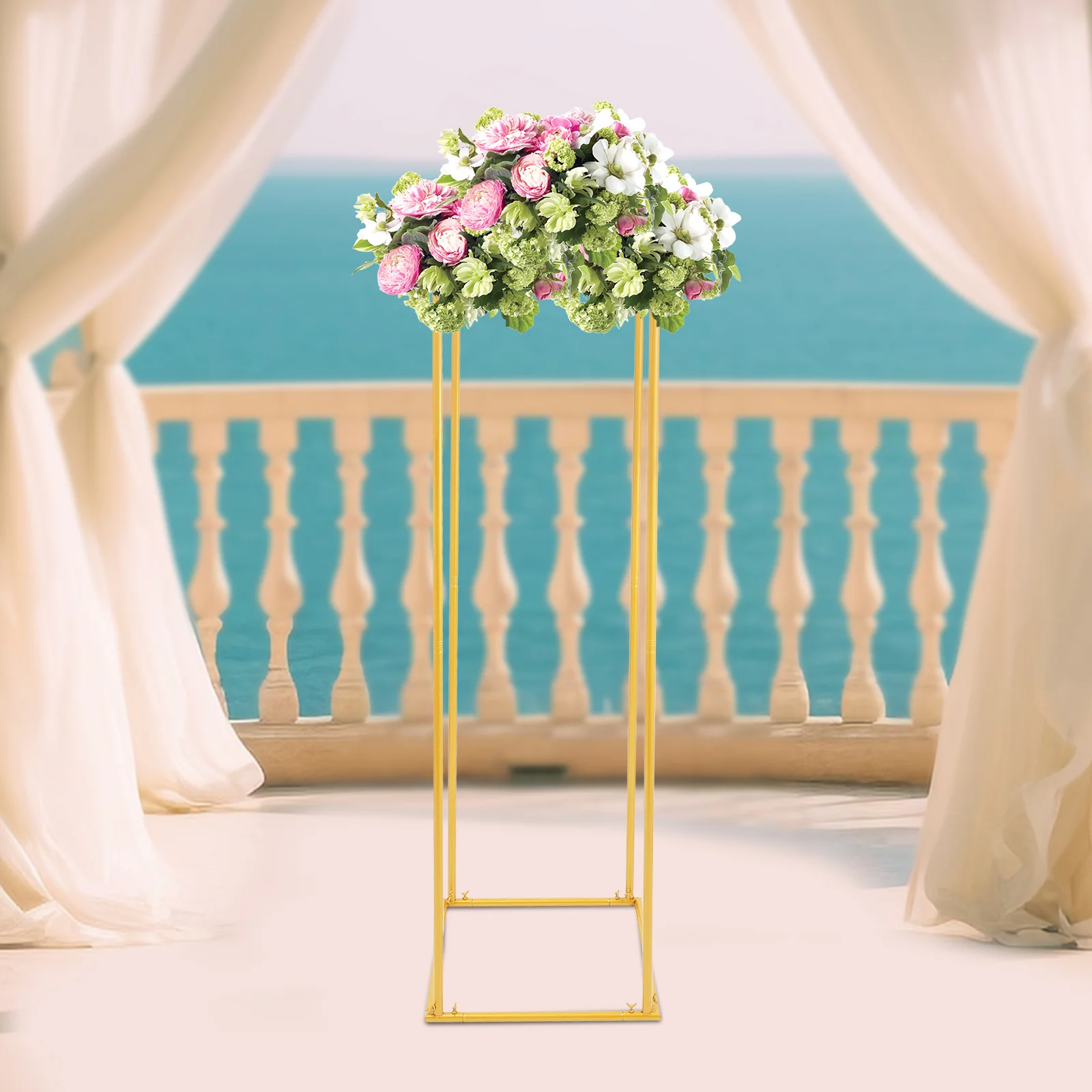 

Flower Stand, Flower Display Rack Decorations for Wedding Party Event, Gold Flower Holder for Home Party Wedding Decorations