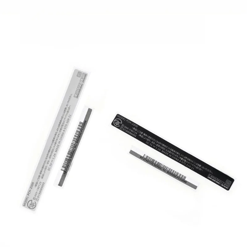 Autocollants arrière à rayures argentées pour console de jeu PS Vita 2000, autocollant décoratif, remplacement, accessoire de re