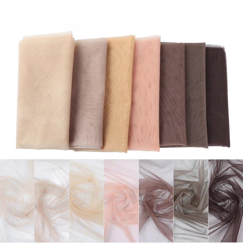 Plussign Hair Net Narzędzia do robienia peruk Szwajcarska koronka do robienia peruk Import dobrej jakości Szwajcarska koronka Net 1/4 jarda (18"X22") Przezroczysta — zdjęcie 2