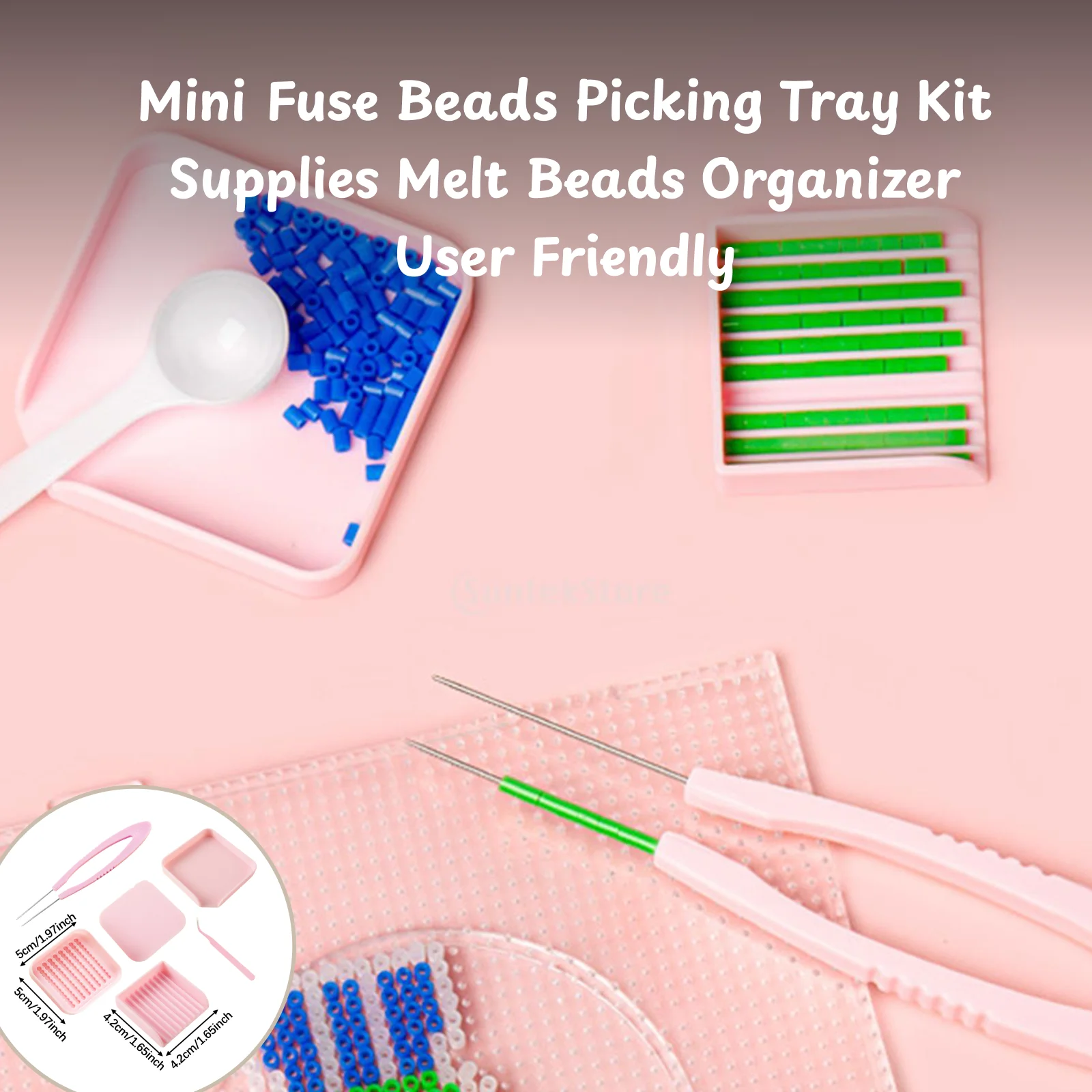 1 Set Mini Fuse Beads Picking Tray Kit Supplies Melt Beads Organizer User Friendly Tools  for Art Crafts Crafting Projects DIY