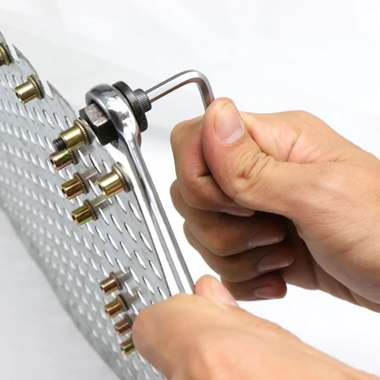 Kit dado rivetto metrico da 175 pezzi: M3 M4 M5 M6 M8 M10 testa piatta, dadi inserto UNC in acciaio al carbonio zincato