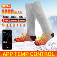 5000mAh APP Control Winter Heated Socks Ski Thermal socks Cycling Men's  Warm SocksWomen's Heating Foot Warmer Electric Socks