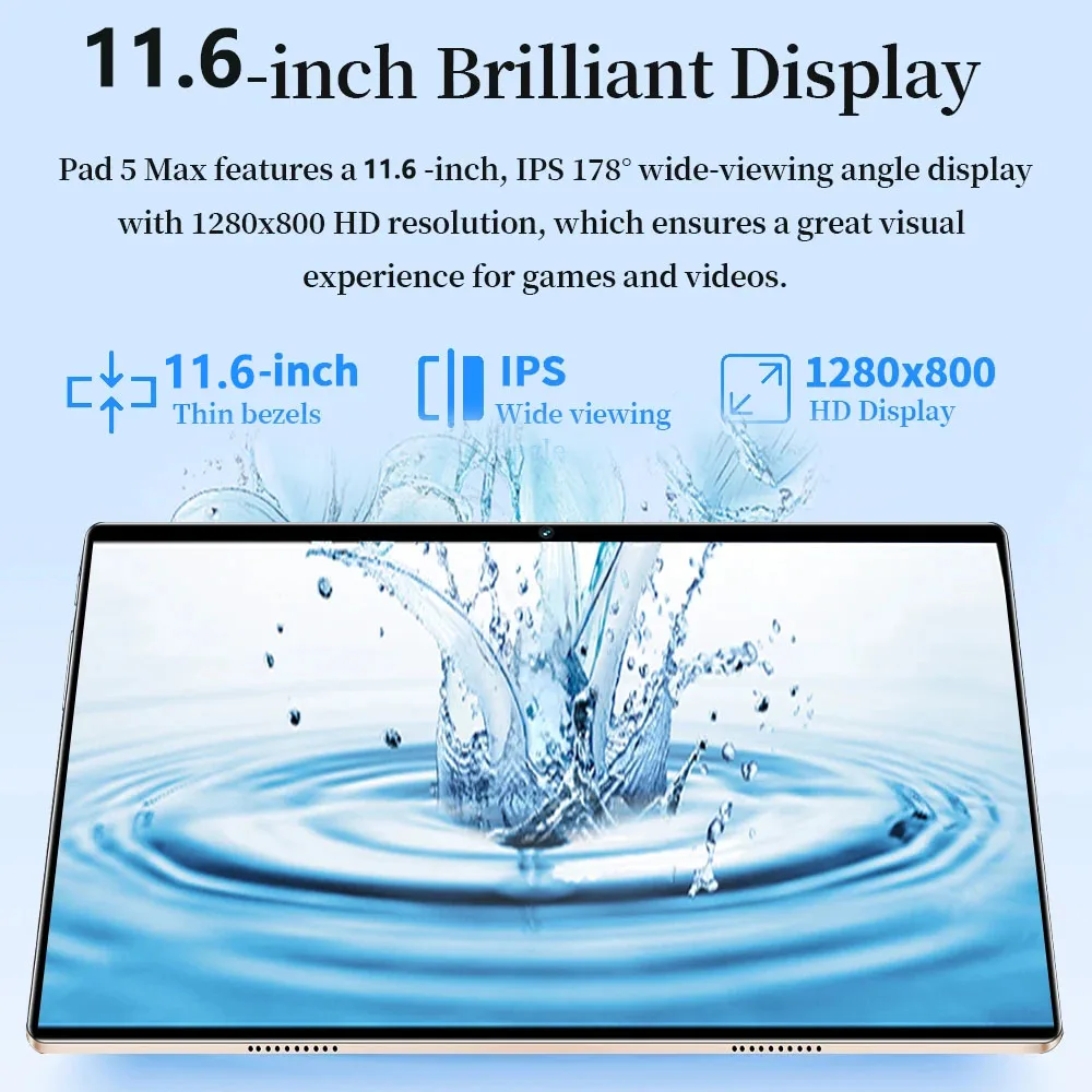 2024 neue 5g Tablet Android 12. 0 max Tablette 16GB RAM 1TB ROM Netzwerk 8800mAh Tablets 16MP 32MP WLAN 10 Kern