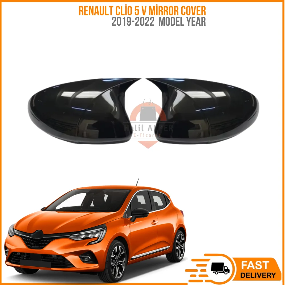 

For Renault Clio 5 V 2019-2022 Mirror Cover Car Accessories Piano Black Tuning Auto Sport Side Styling Fast Shipping