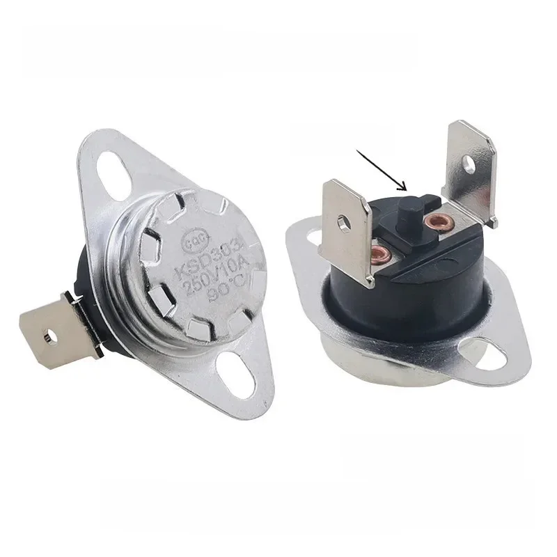 KSD303 KSD301 45C-150C degrés 10A 250V Thermostat à réinitialisation manuelle interrupteur de température normalement fermé 75C 85C 95C 105C 100C degrés