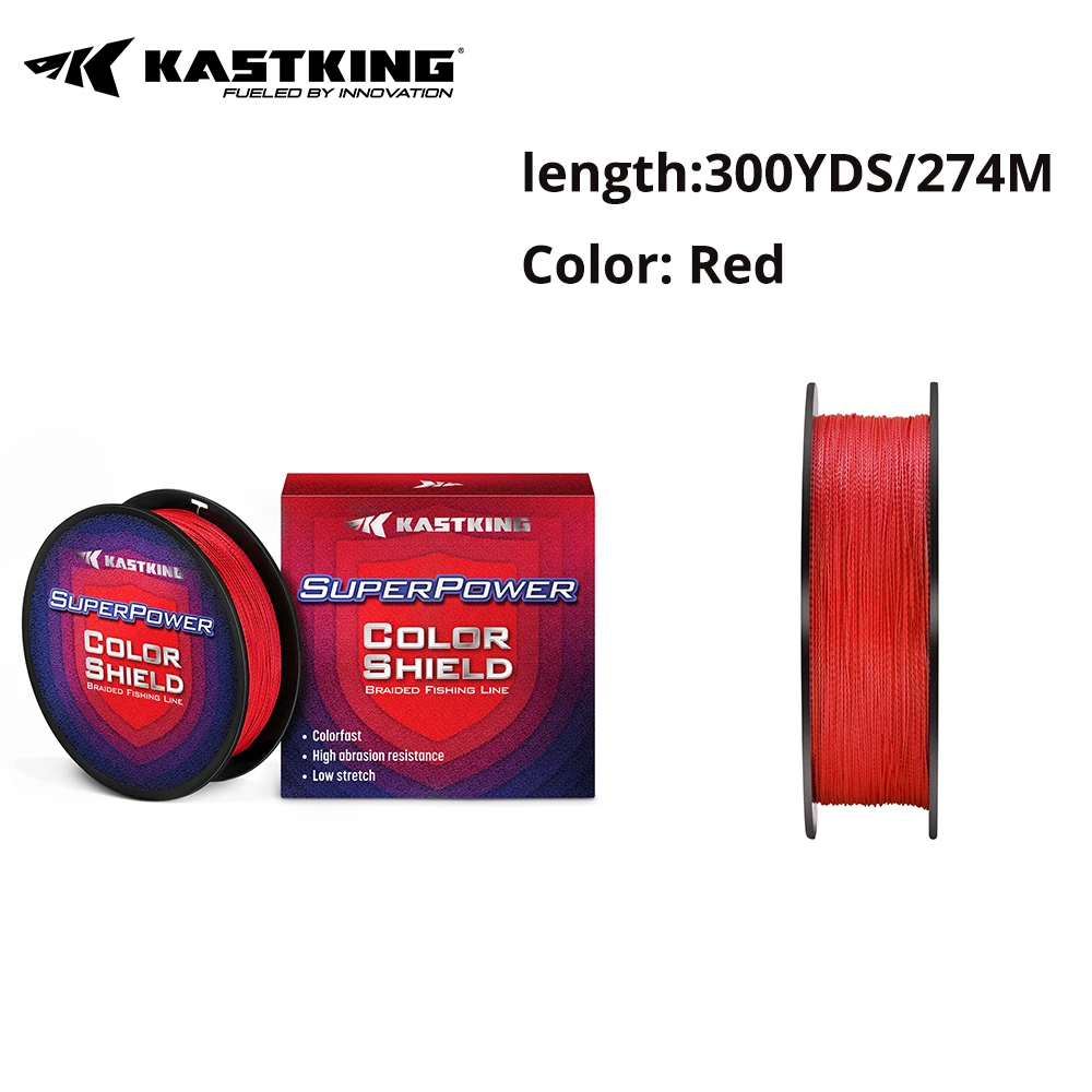 KastKing Superpower ColorShield Polyethylene Braided Fishing Line 4 Strand 10-80LB Fishing Line for Carp Fishing  Wire