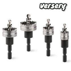 Versery 12-60mm HSS-4341 lochs äge mit Sechs kant schaft Hochgeschwindigkeits-Stahl bohrer Set für dünne Metall Edelstahl Kunststoff PVC