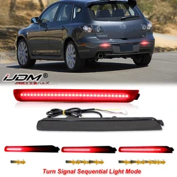 2x LED Rear Bumper Reflector Tail Light Red For 2004 - 2009 Mazda 3 For Tail/Brake,Turn Signal Lights & Rear Fog Lamps