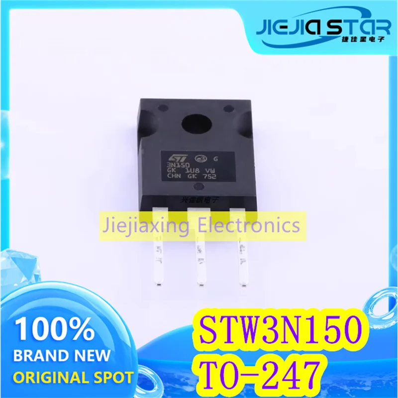 (4/20ชิ้น) ท่อผลภาคสนาม MOS 3N150 STW3N150 2.5A จุดอิเล็กทรอนิกส์ใหม่ TO247 1500V