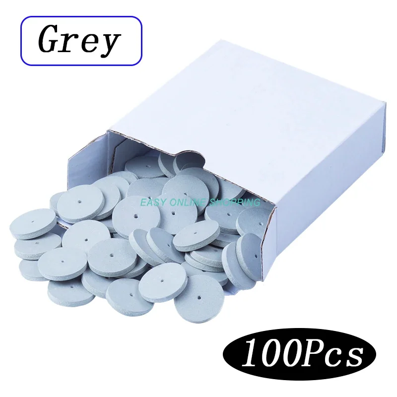 100 Pieces/Pack Dental  Polishing Wheels Burs Silicone Rubber Polishing Wheels For Dental Lab Materials