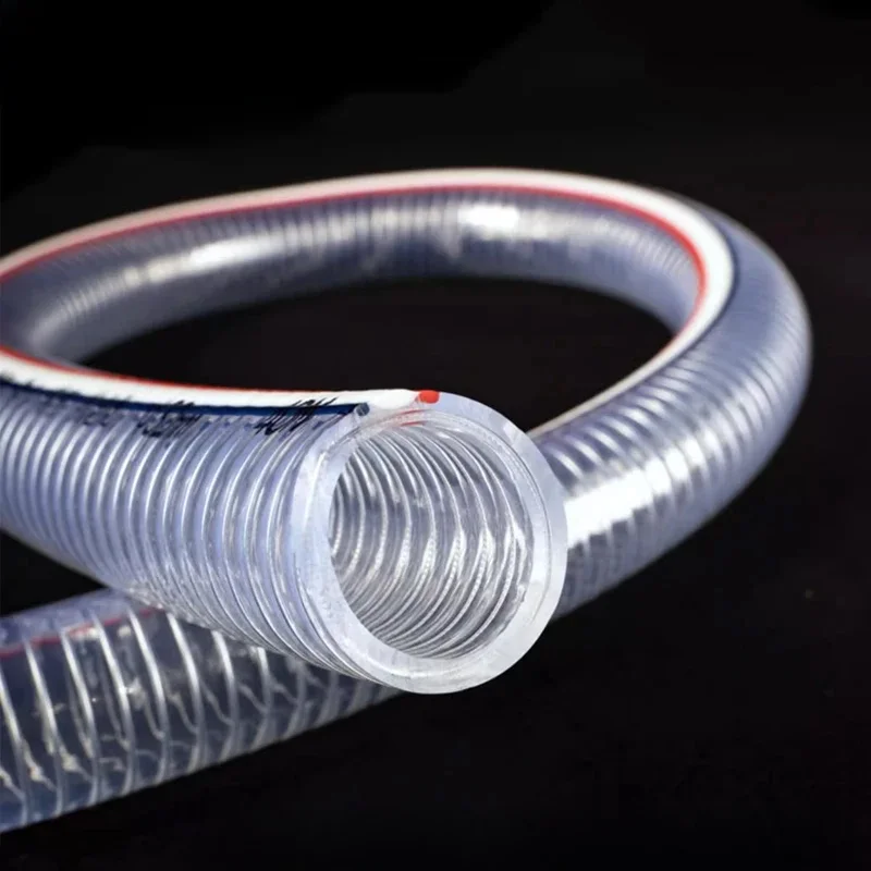 Hoge kwaliteit transparant zacht PVC sanitairslang met staaldraad waterpomp flexibele buis oliebuis ID 10 13 16 19 22 25 mm - afbeelding 2