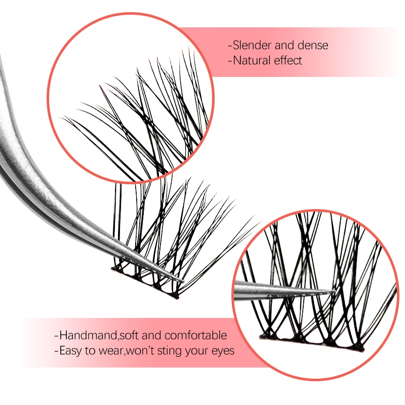 Medora Diy 50 Volume Warmte Gebonden Cluster Wimpers Individuele Wimpers Natuurlijke Gesegmenteerde Wimpers Bundels Piekerige Wimpers Cluster
