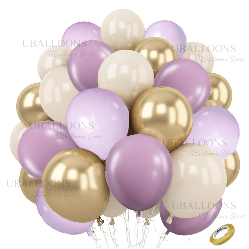 40 Stück weiße Sand-Latex-Luftballons, 25,4 cm, Boho-Sand, weißes Metall, Chrom-Gold-Luftballons für Geburtstag, Hochzeit, Babyparty, Party-Dekoration
