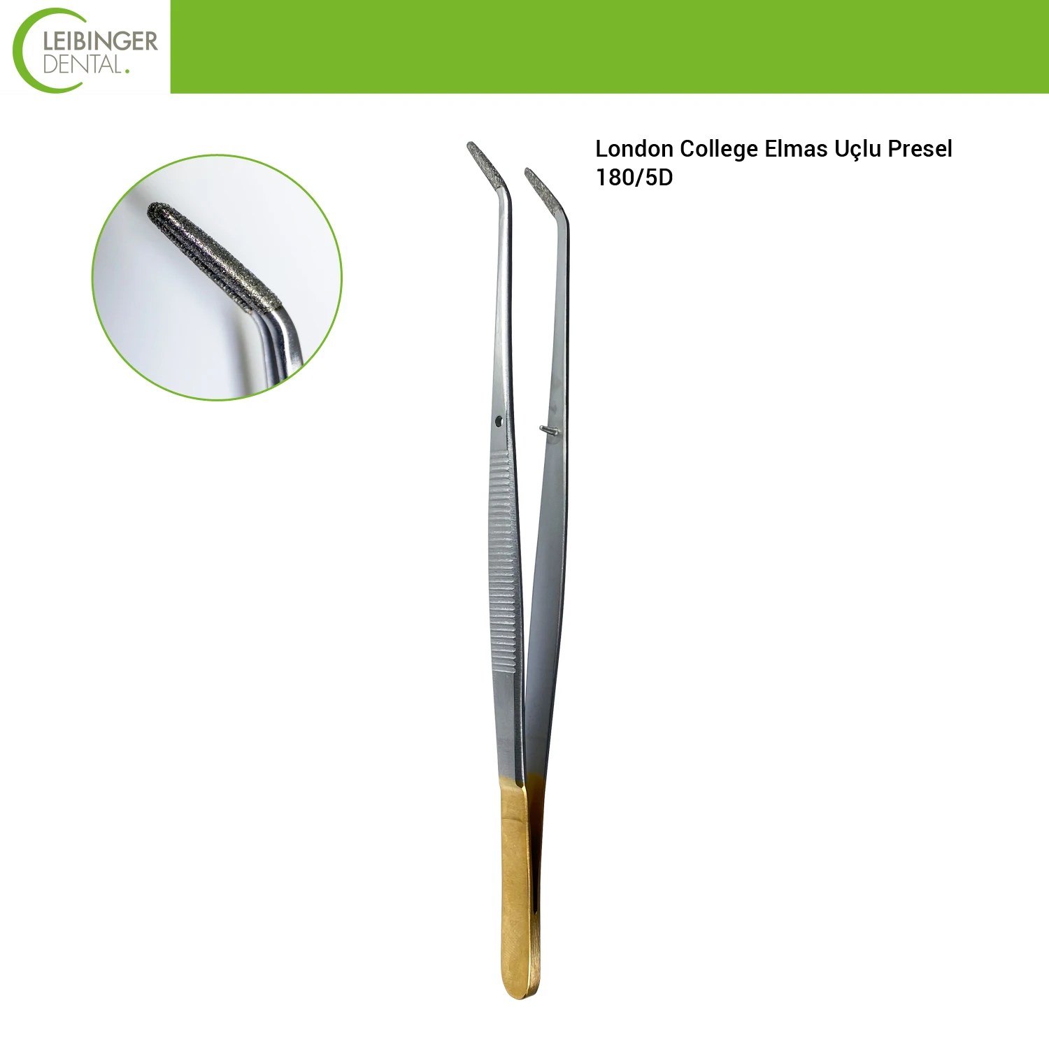 London College Diamond Tip Tweezers - 15 cm