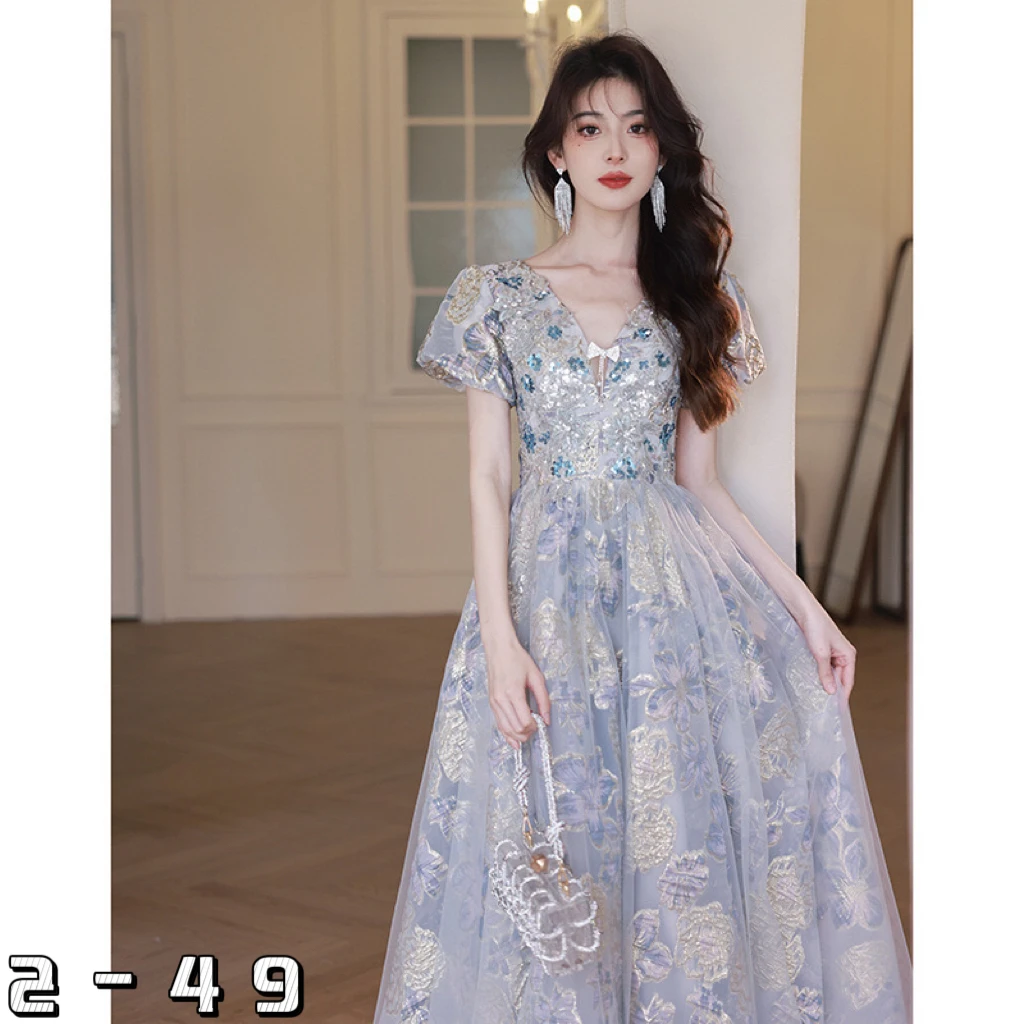 Super fairy evening dress new style temperament French style