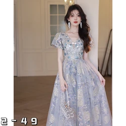 Super fairy evening dress new style temperament French style